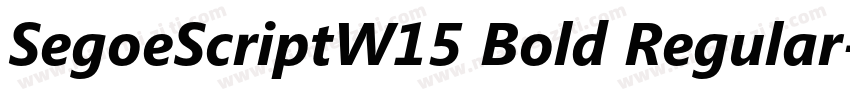SegoeScriptW15 Bold Regular字体转换
